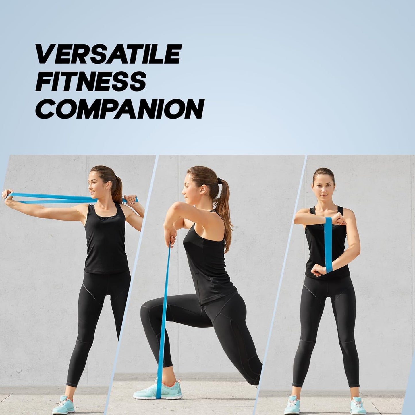 أشرطة مقاومة Konex Loop للرجال والنساء | مثالية للتمارين المنزلية/الصالة الرياضية، والتمارين، والتمدد، والتمارين الرياضية، وتقوية عضلات المؤخرة (متعددة الألوان) مطاط طبيعي