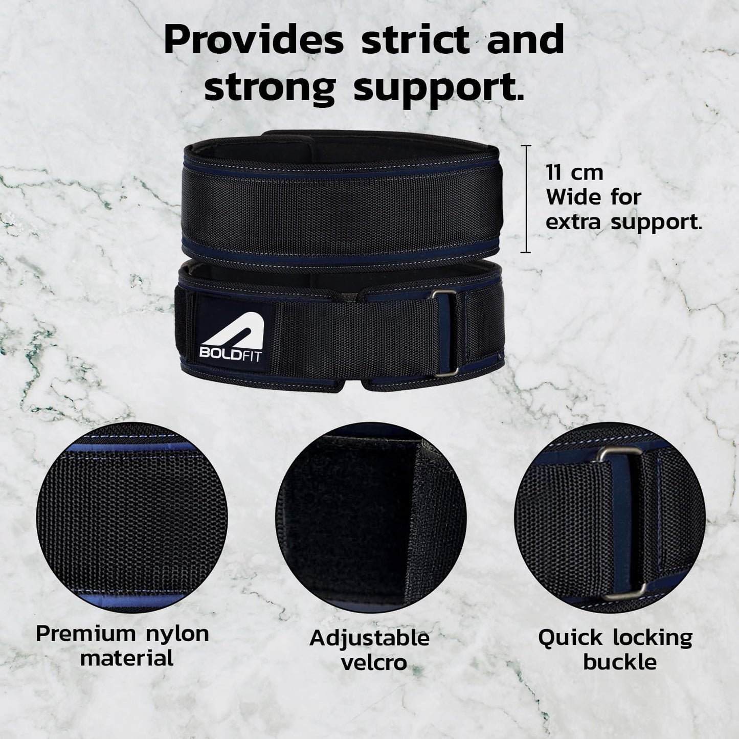 Boldfit Weightlifting Belt | Gym & Weightlifting Belt for Men & Women | Back Support & Deadlift Belt | Gym Accessories | Size S