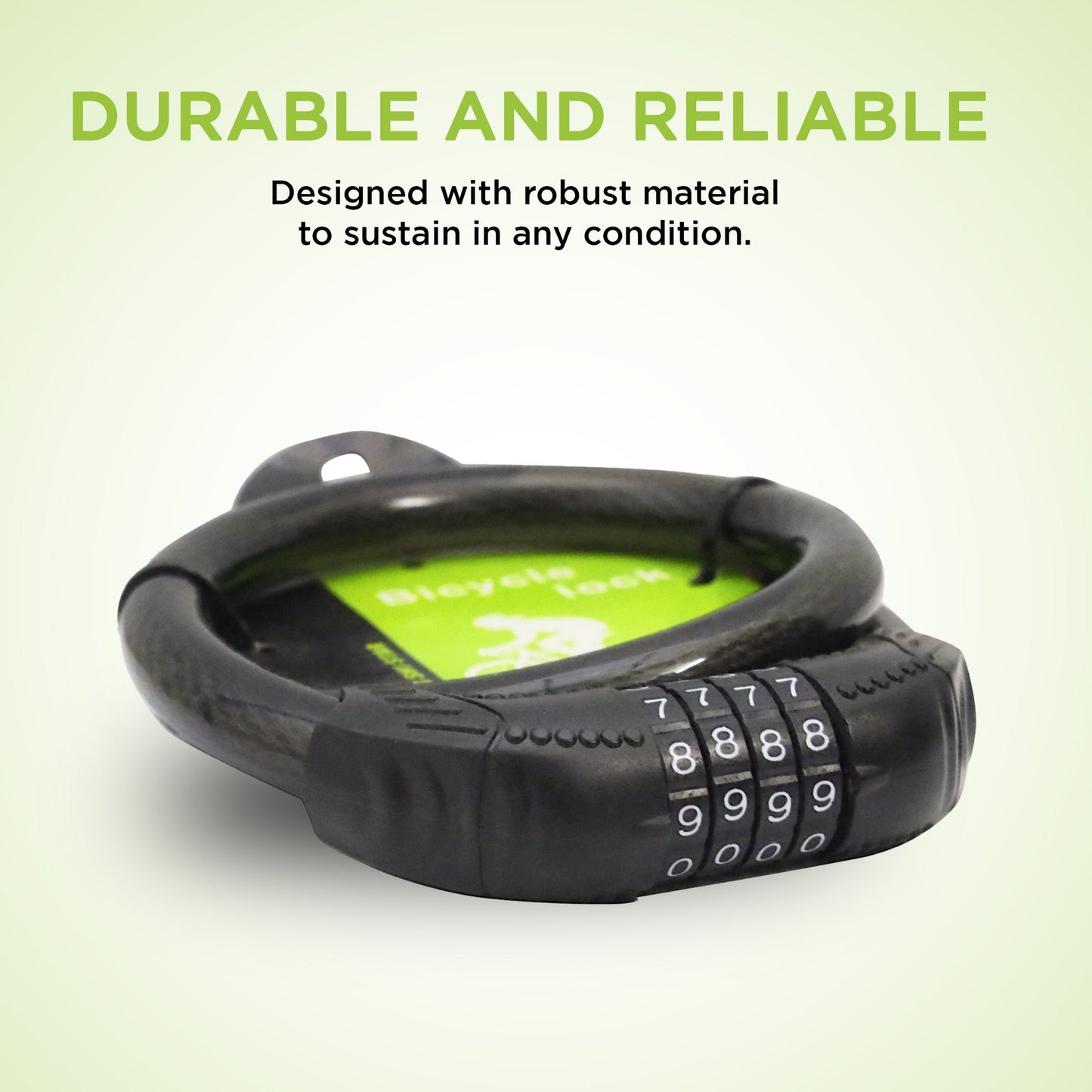 Endless EL1053 قفل متعدد الأغراض للدراجات والدراجات والخوذة والأمتعة مع قفل كبل قابل لإعادة الضبط بأربعة أرقام | أسود | المادة: الفولاذ المقاوم للصدأ والمطاط | حماية شديدة التحمل ضد السرقة لجميع الأغراض