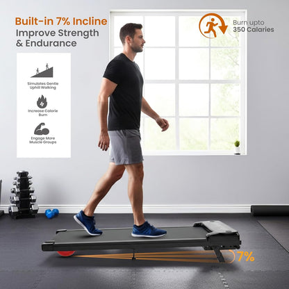 Endless ELWK011 3-in-1 Walking Pad Treadmill for Home & Office | Foldable with 7% Incline, 1–8 km/h Speed | LED Display, Shock Absorption, No Installation, 100 kg Capacity
