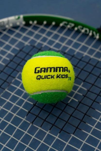 كرات تنس GAMMA Quick Kids 78 للتدريب للأطفال والمبتدئين، قلب منخفض الضغط يقلل السرعة والارتداد، رائعة لممارسة التنس، معتمدة من USTA و ITF للاستخدام في البطولات للأطفال دون سن 10 سنوات