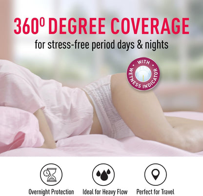 سراويل داخلية للفتيات والنساء من Sirona  عبوة من 5 قطع  تغطية 360 درجة لفترات حيض خالية من التوتر | حماية من التسرب في حالات التدفق الغزير | خالية من الطفح الجلدي | فائقة الامتصاص ومريحة عند الارتداء
