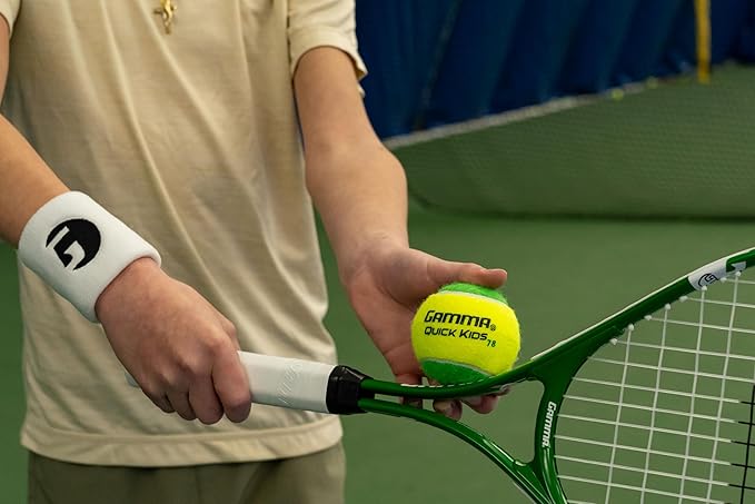 كرات تنس GAMMA Quick Kids 78 للتدريب للأطفال والمبتدئين، قلب منخفض الضغط يقلل السرعة والارتداد، رائعة لممارسة التنس، معتمدة من USTA و ITF للاستخدام في البطولات للأطفال دون سن 10 سنوات