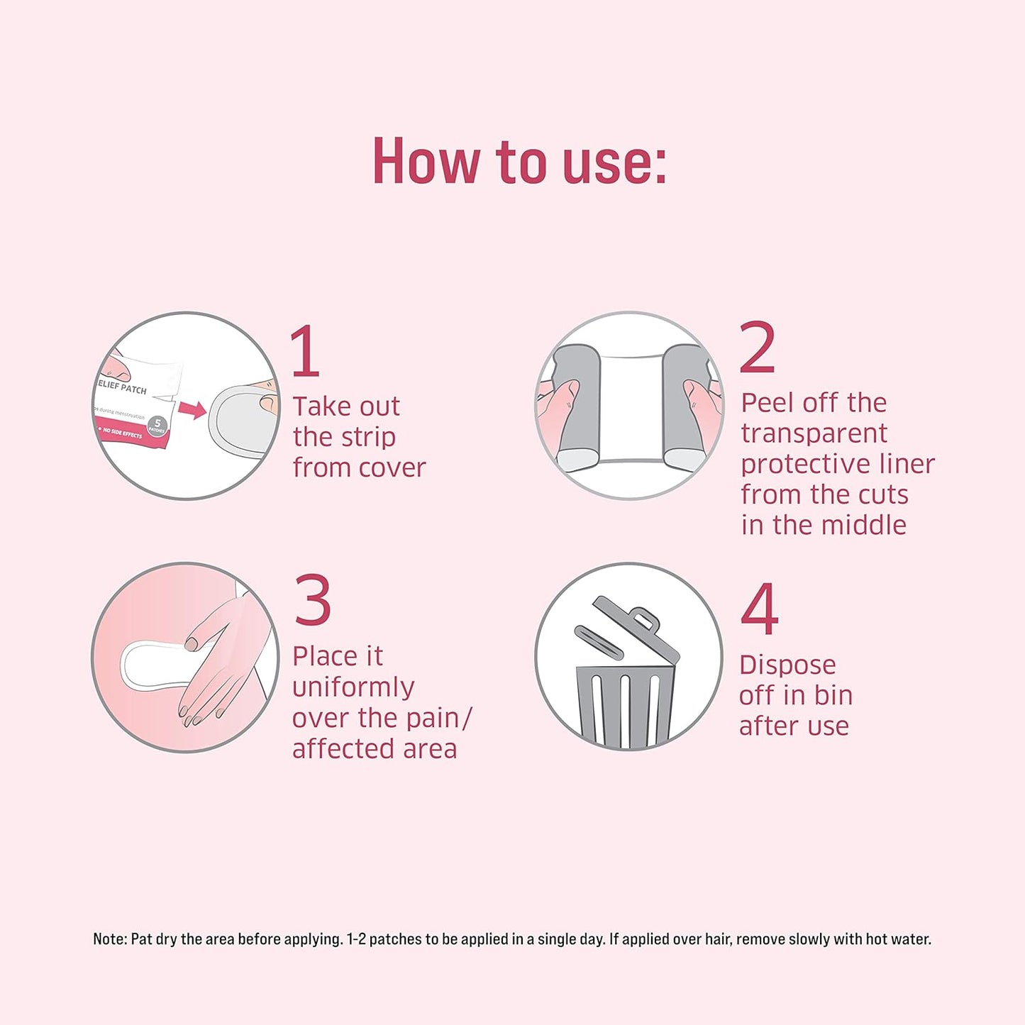 لصقات سيرونا العشبية لتخفيف آلام الدورة الشهرية | 100٪ طبيعية مع زيوت عطرية لتخفيف آلام الدورة الشهرية على الفور | لصقات باردة بدون مواد كيميائية فعالة وبدون آثار جانبية (عبوة من 5 قطع)