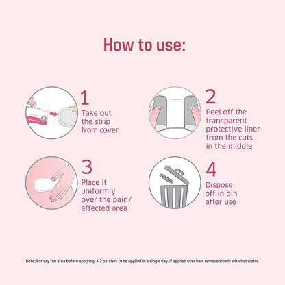 لصقات سيرونا العشبية لتخفيف آلام الدورة الشهرية | 100٪ طبيعية مع زيوت عطرية لتخفيف آلام الدورة الشهرية على الفور | لصقات باردة بدون مواد كيميائية فعالة وبدون آثار جانبية (عبوة من 5 قطع)