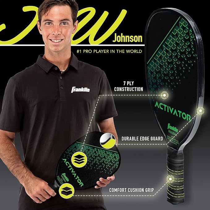 Franklin Sports Pickleball Paddle and Ball Set - Wooden Pickleball Rackets + Pickleballs - Activator - USA Pickleball (USAPA) Approved
