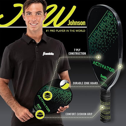 Franklin Sports Pickleball Paddle and Ball Set - Wooden Pickleball Rackets + Pickleballs - Activator - USA Pickleball (USAPA) Approved
