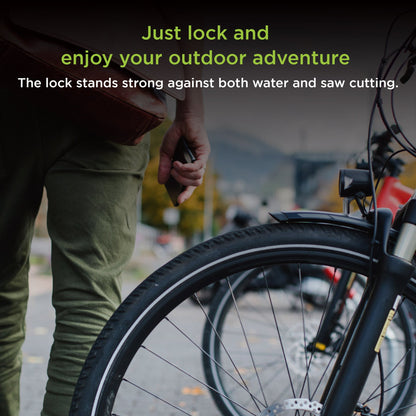 Endless EL1053 قفل متعدد الأغراض للدراجات والدراجات والخوذة والأمتعة مع قفل كبل قابل لإعادة الضبط بأربعة أرقام | أسود | المادة: الفولاذ المقاوم للصدأ والمطاط | حماية شديدة التحمل ضد السرقة لجميع الأغراض