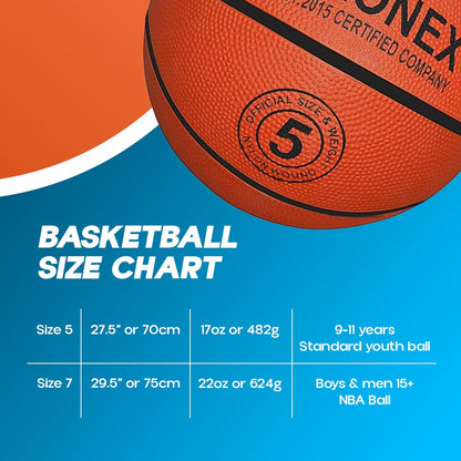 كرة سلة KONEX KK Pro Basketball CLS 1905 مع دبوس نفخ وتفريغ حجم 5