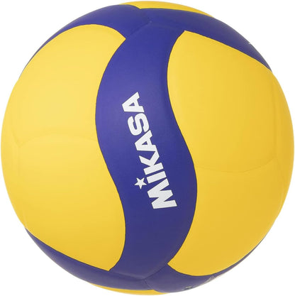 كرة طائرة ميكاسا  بريميوم مقاس 5 | تصميم من 18 قطعة، معتمدة من الاتحاد الدولي للكرة الطائرة، أداء مانع للانزلاق | للاستخدام الداخلي/الخارجي، أزرق/أصفر