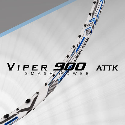HUNDRED Viper 900 مضرب تنس الريشة من ألياف الكربون مع غطاء مضرب كامل | لاعبون متوسطون | 79 جرام | أقصى شد للوتر - 32 رطلاً