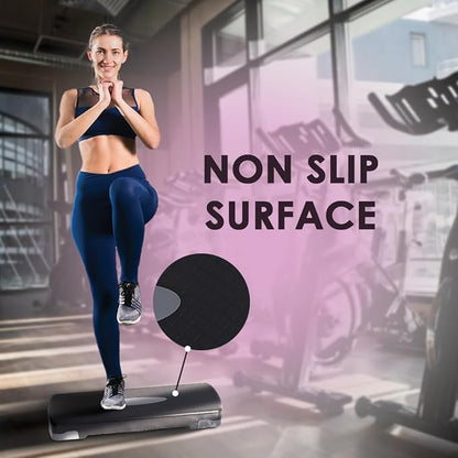 Endless Aerobics 2-Height Adjustable stepper | Assorted | Material: ABS Plastic | Exercise Platform | Ideal for Gym & Home | Cardio | For Men & Women