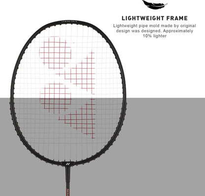 Yonex GR 303i Badminton Racket | Full Cover | Color: Black | Size: Standard | Material: Aluminum | Skill: Medium | Shape: Isometric | High Durability | Lightweight for Superior Control