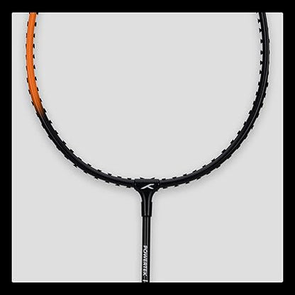 HUNDRED Powertek 100 Badminton Racket (Set of 2) with Full Cover (Size: Standard, Handle Size: G5) | Racket | Material: Aluminum | Max Tension: 16-18 lbs | For Intermediate Players
