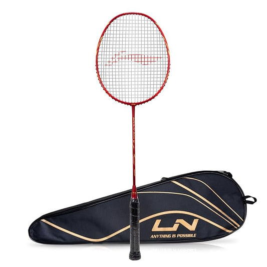 Li-Ning G-Force Superlite Max 9 مضرب تنس الريشة المصنوع من ألياف الكربون والجرافيت مع غطاء كامل للمضرب