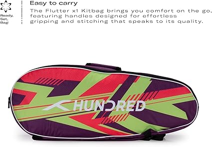 HUNDRED Court Vertex حقيبة أدوات ذات حجرة مزدوجة مع جيب جانبي (حقيبة أدوات 6 في 1)