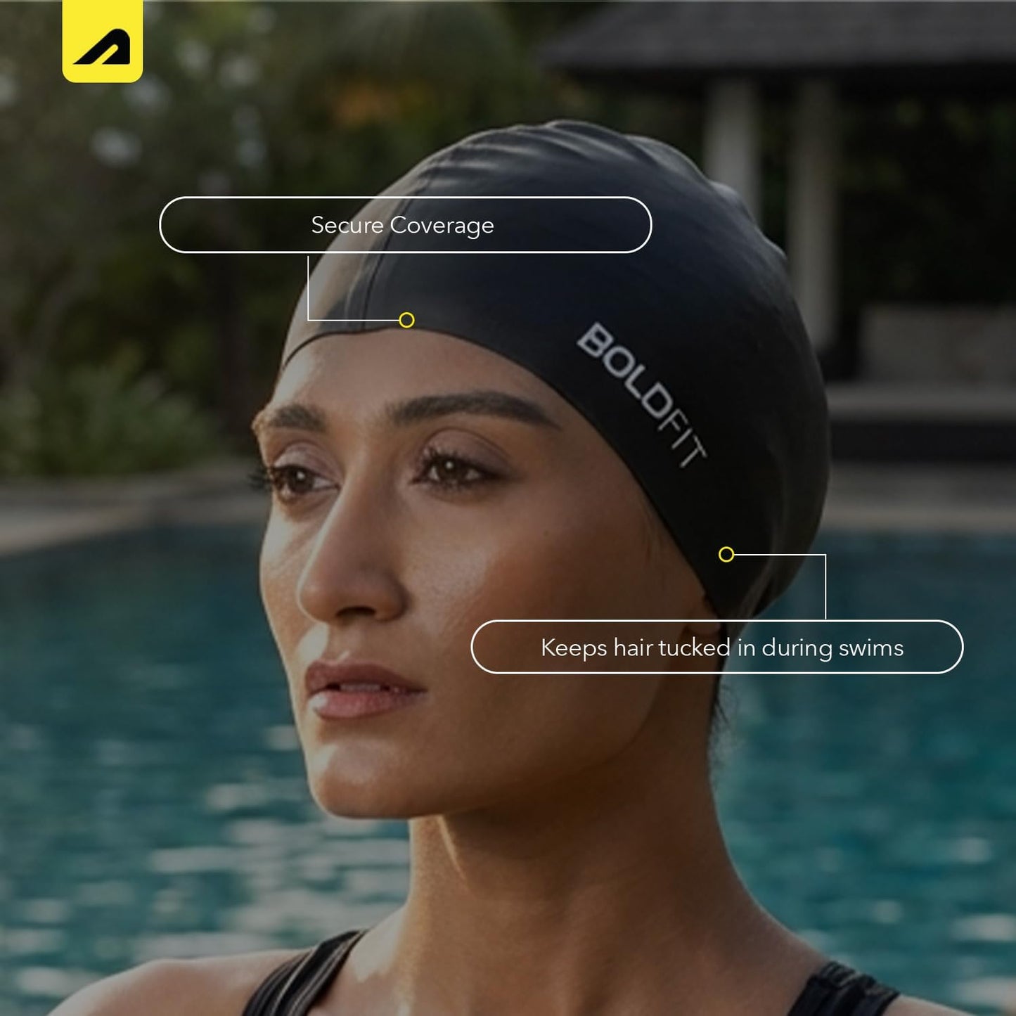 Boldfit قبعة سباحة للجنسين للرجال والنساء