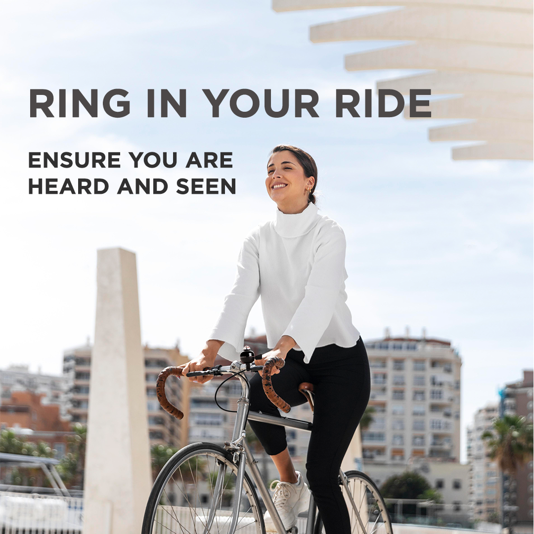 Endless EL1057 Classic جرس دراجة | جرس دراجة كلاسيكي | المادة: سبائك الألومنيوم | يمكن استخدام هذا الجرس الصاخب في مقود الدراجات على الطرق والجبل | يحتوي هذا الجرس على بوصلة لتحديد الاتجاه