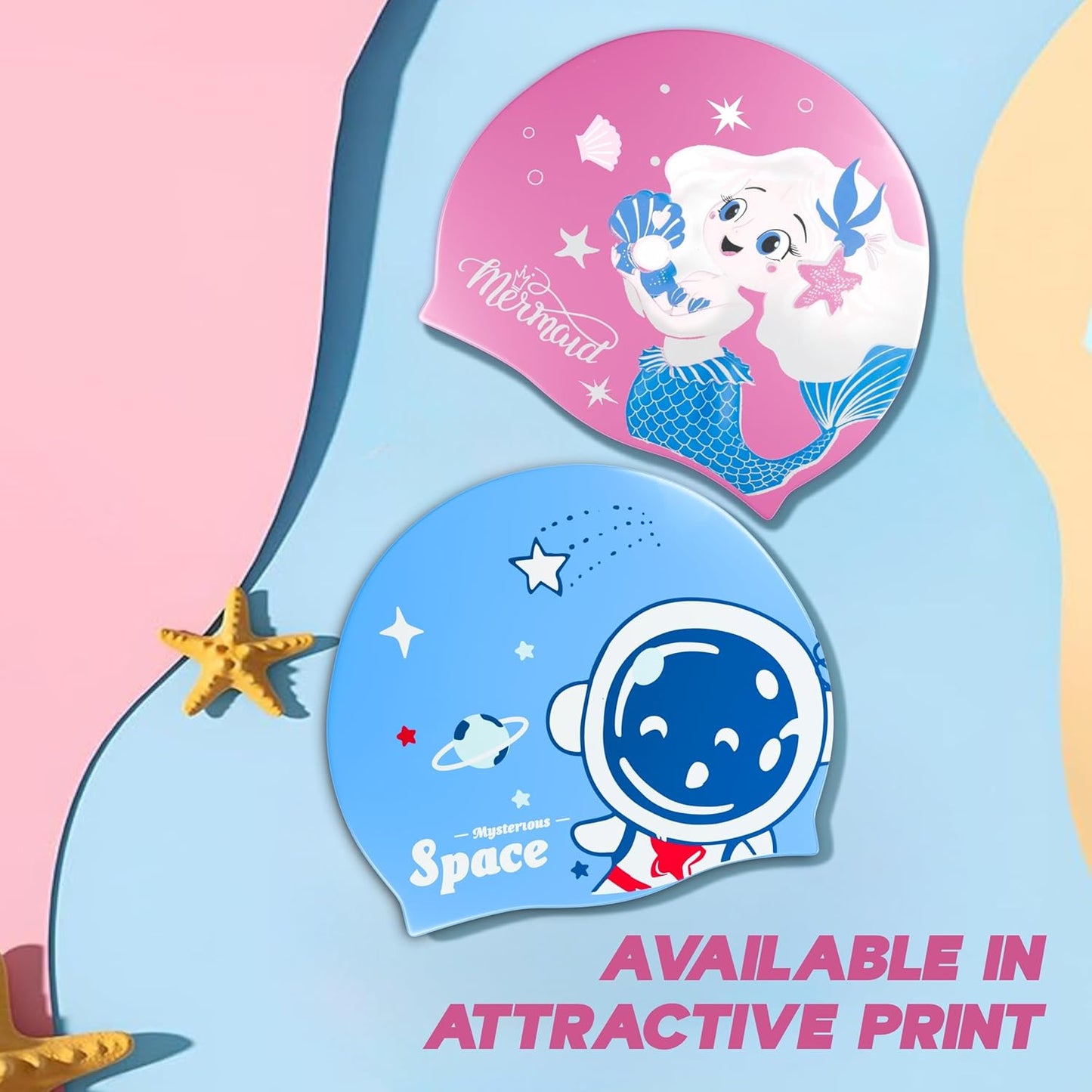 قبعة سباحة مقاومة للماء من Konex للرجال والنساء والفتيان والفتيات | سيليكون | مقاس واحد يناسب الجميع | لا تسحب الشعر | تمنع التلف الكيميائي