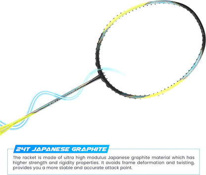 مضرب كرة الريشة APACS Counter Attack Unstrung (أزرق داكن/أصفر مطفي)