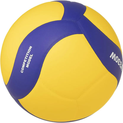 كرة طائرة ميكاسا  بريميوم مقاس 5 | تصميم من 18 قطعة، معتمدة من الاتحاد الدولي للكرة الطائرة، أداء مانع للانزلاق | للاستخدام الداخلي/الخارجي، أزرق/أصفر
