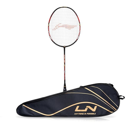 Li-Ning Turbo راكت مصنوع من ألياف الكربون 99 مع غطاء كامل مجاني (84 جرام. 30 رطل)