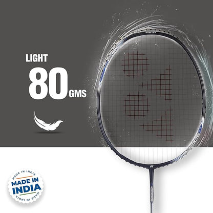 Yonex Graphite Asterix Attack 9 مضرب تنس الريشة G4U4 أسود (80 جرام - 32 رطل) (صنع في الهند)