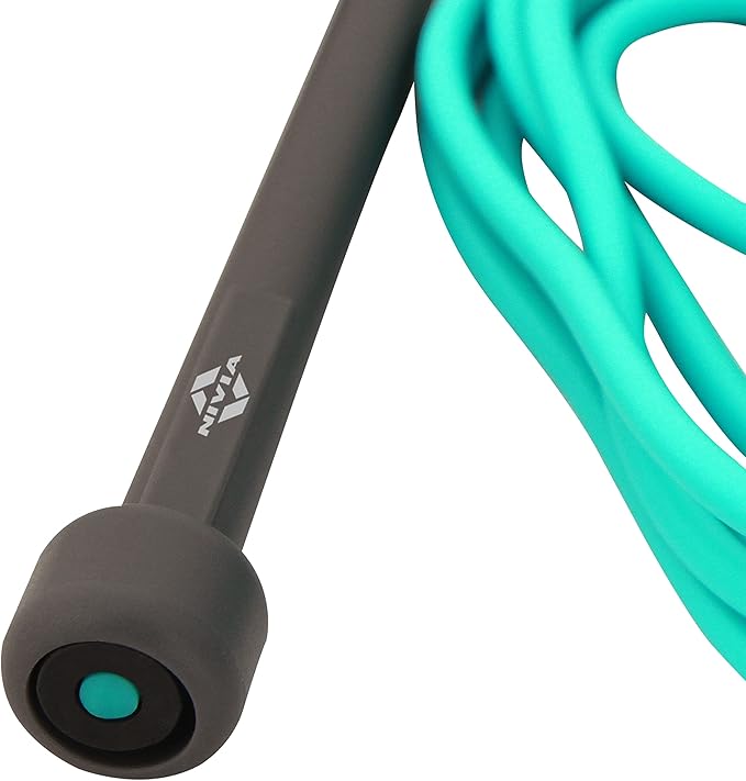 NIVIA Jump Rope for Training for Men and Women (Green, Free Size - Adjustable) | Material - PVC | Cardio, Warm-Up, Weight Loss, Training | Jump Rope for Exercise | Exercise Rope