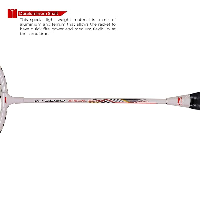 Li-Ning XP 2020 مضرب تنس الريشة إصدار خاص (AYPQ154-5) (أبيض) مع غطاء رأس مجاني (مجموعة من قطعة واحدة)
