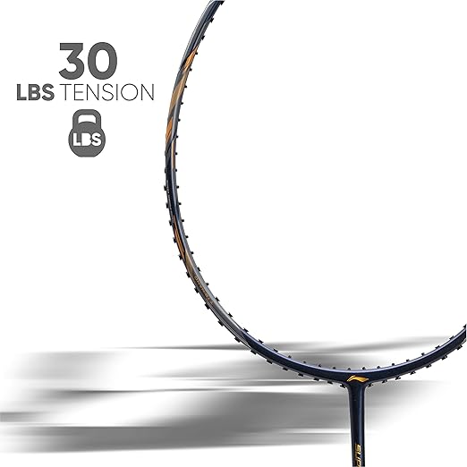 Li-Ning G-Force Superlite Max 9 مضرب تنس الريشة غير مضغوط من الكربون والجرافيت مع غطاء مضرب كامل