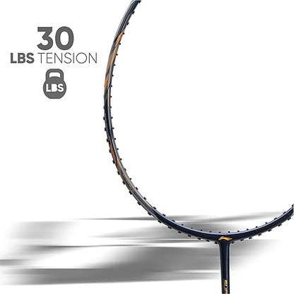 Li-Ning G-Force Superlite Max 9 مضرب تنس الريشة غير مضغوط من الكربون والجرافيت مع غطاء مضرب كامل