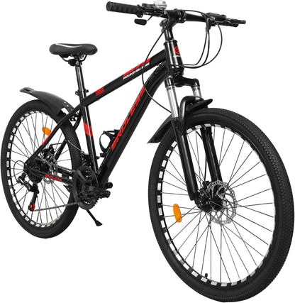 Endless 17" Aluminum Alloy Frame Mountain Bike with 27.5" Wheels with Shimano Altus 21 Speed Shifter for Adults | Disc Brakes, Adjustable Seat, All Terrain Tires, Suspension Mountain Bike for Men and Women