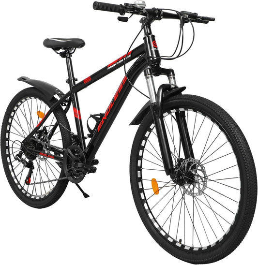 Endless 17" Aluminum Alloy Frame Mountain Bike with 27.5" Wheels with Shimano Altus 21 Speed Shifter for Adults | Disc Brakes, Adjustable Seat, All Terrain Tires, Suspension Mountain Bike for Men and Women