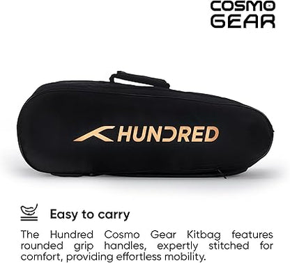 HUNDRED Cosmogear Badminton Bag | Double Zipper | Front Zipper Pocket Bag, Polyester