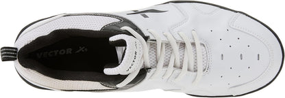 Vector X Blast أحذية الكريكيت | أسود/أبيض | أولاد ورجال | بلاستيك PVC