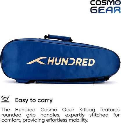 HUNDRED Cosmogear Badminton Bag | Double Zipper | Front Zipper Pocket Bag, Polyester