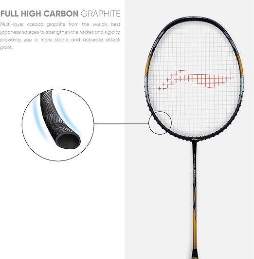 Li-Ning G-Force 3900 Superlite مضرب تنس الريشة من ألياف الكربون