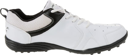 Vector X Blast أحذية الكريكيت | أسود/أبيض | أولاد ورجال | بلاستيك PVC