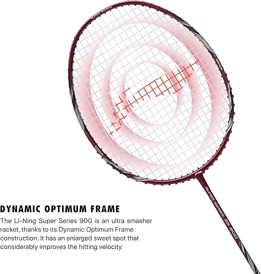 Li-Ning Super 900 مضرب تنس الريشة مع غطاء كامل مجاني