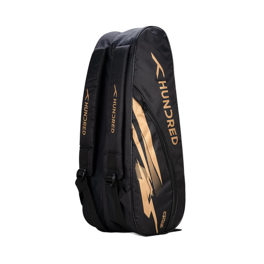 HUNDRED Cosmogear Badminton Bag | Double Zipper | Front Zipper Pocket Bag, Polyester