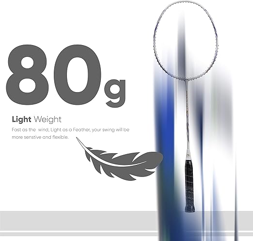 Li-Ning G-Force Superlite Max 9 مضرب تنس الريشة غير مضغوط من الكربون والجرافيت مع غطاء مضرب كامل