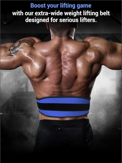 NIVIA EVA دعامة ظهر قابلة للتعديل مع حزام فيلكرو لرفع الأثقال وتسكين الآلام والجيم والتمارين الرياضية وركوب الدراجات، أزرق/أسود، 1.07 متر