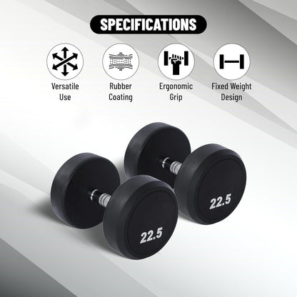 Endless Rubber Bouncy Dumbbells | Material: Iron and Rubber | Perfect for Bodybuilding, Fitness, Weightlifting, Home or Gym Training | for Men and Women