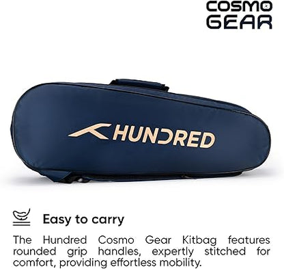 HUNDRED Cosmogear Badminton Bag | Double Zipper | Front Zipper Pocket Bag, Polyester