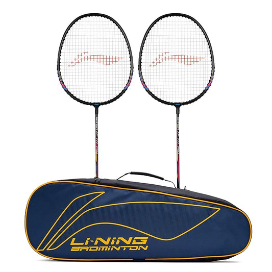 Li-Ning XP 777 Pro مضرب تنس الريشة (2 مضرب + 1 حقيبة أدوات)