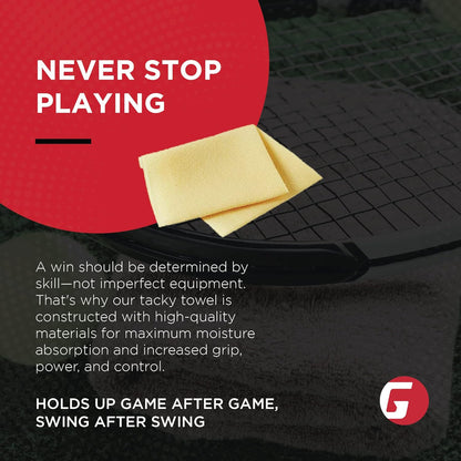 Gamma Tacky Towel Grip Traction Enhancer - Ideal for Tennis, Golf, Baseball, Football, Softball, or Basketball
