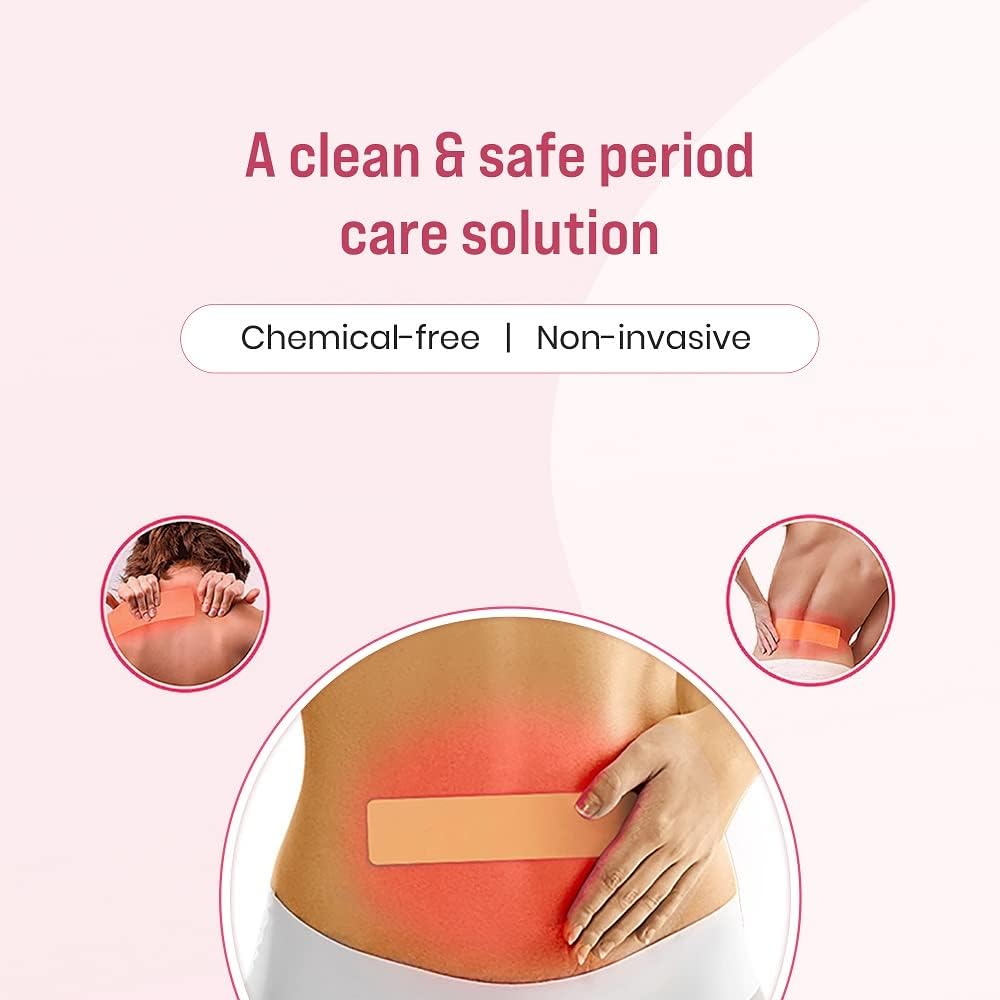 لصقات سيرونا العشبية لتخفيف آلام الدورة الشهرية | 100٪ طبيعية مع زيوت عطرية لتخفيف آلام الدورة الشهرية على الفور | لصقات باردة بدون مواد كيميائية فعالة وبدون آثار جانبية (عبوة من 5 قطع)