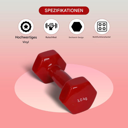 Endless Pair of Vinyl-Coated Fixed Dumbbells | Vinyl-Coated Iron | Compact Weights for Home Gym, Workouts, Fitness, Men & Women