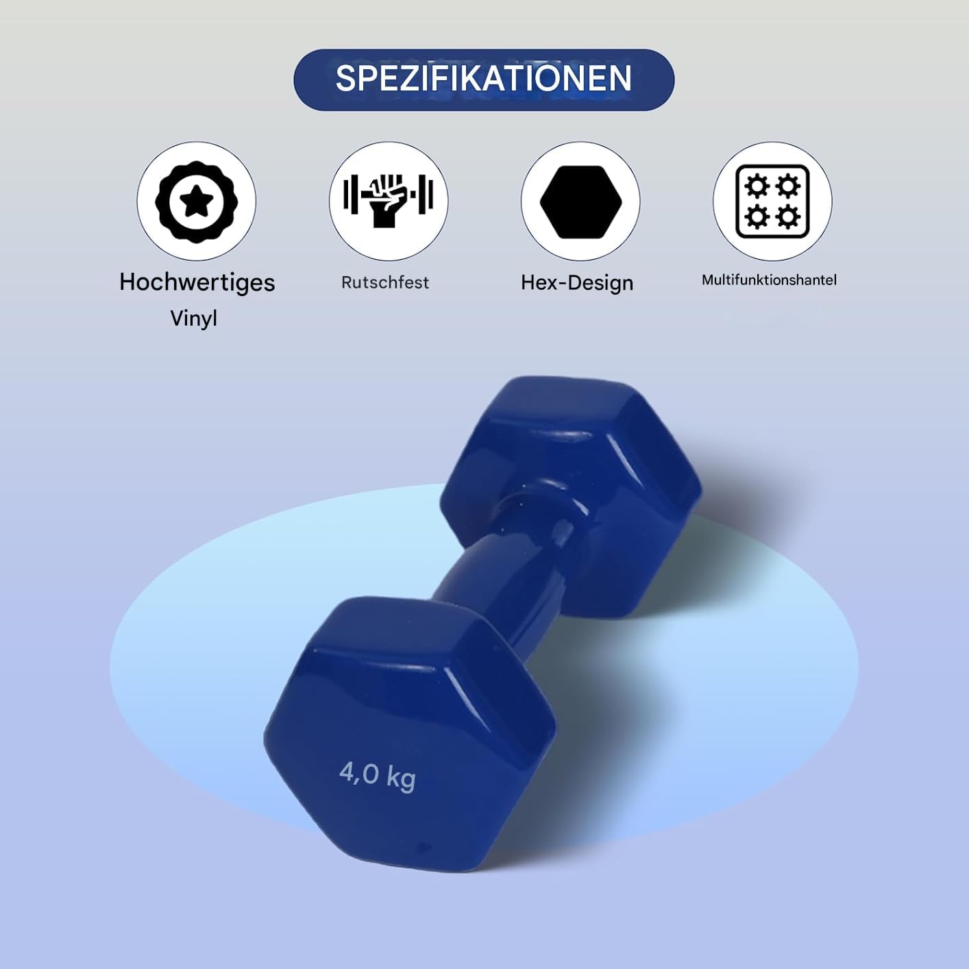 Endless Pair of Vinyl-Coated Fixed Dumbbells | Vinyl-Coated Iron | Compact Weights for Home Gym, Workouts, Fitness, Men & Women