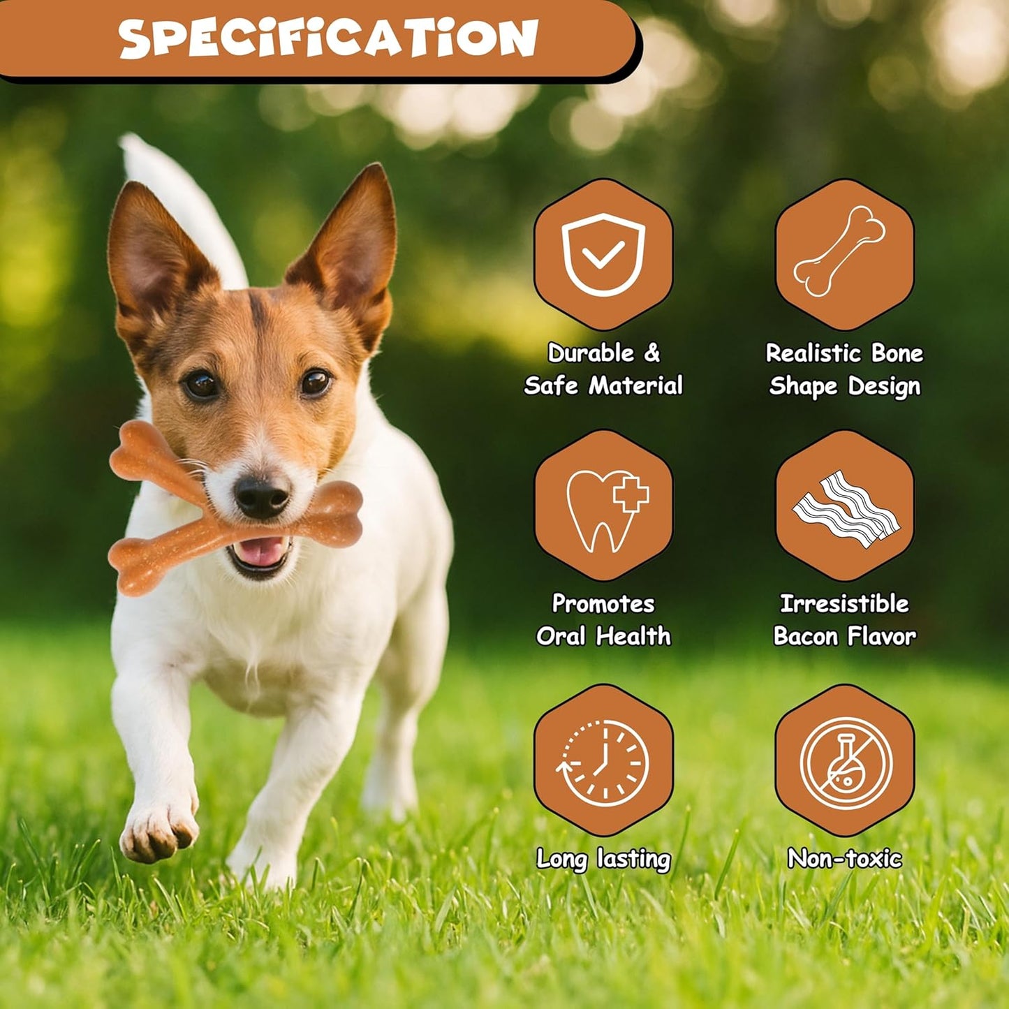 Funfy لعبة مضغ Y-Bone للكلاب - لعبة مضغ متينة من النايلون بنكهة مميزة للكلاب العدوانية، آمنة وغير سامة، العناية بالأسنان للكلاب الصغيرة والمتوسطة